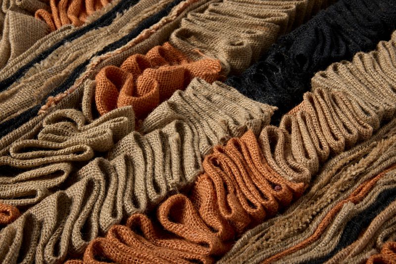 Uncoiled Orange/Beige 3'x3' Wall Art